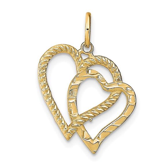 10K Yellow Gold Heart Charm